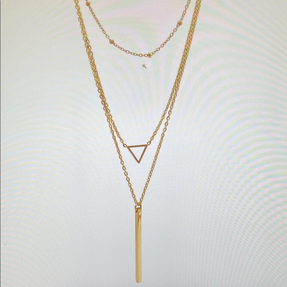 Adornia 3 Tiered Gold Plated Layered Necklace